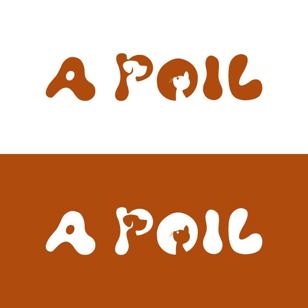 minimalist pets, cat, dog and animal supply logo design