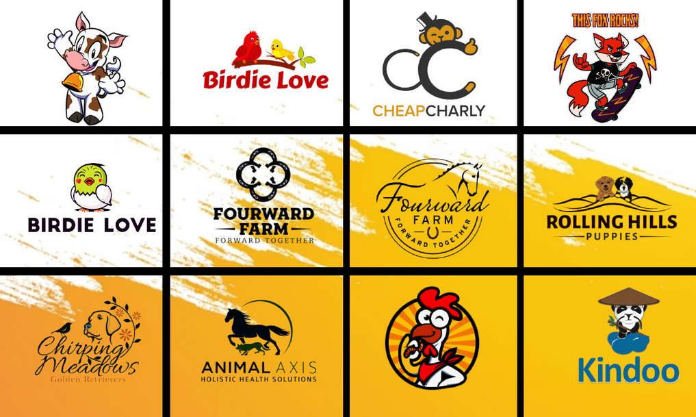 Custom Cartoon Pet Mascot Logo Design – Cute Dog & Cat Brand Mascots