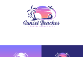 Travel agency,beach resort and company brand logo