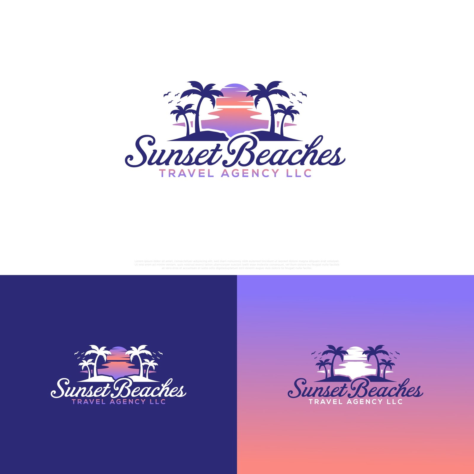 Travel agency,beach resort and company brand logo