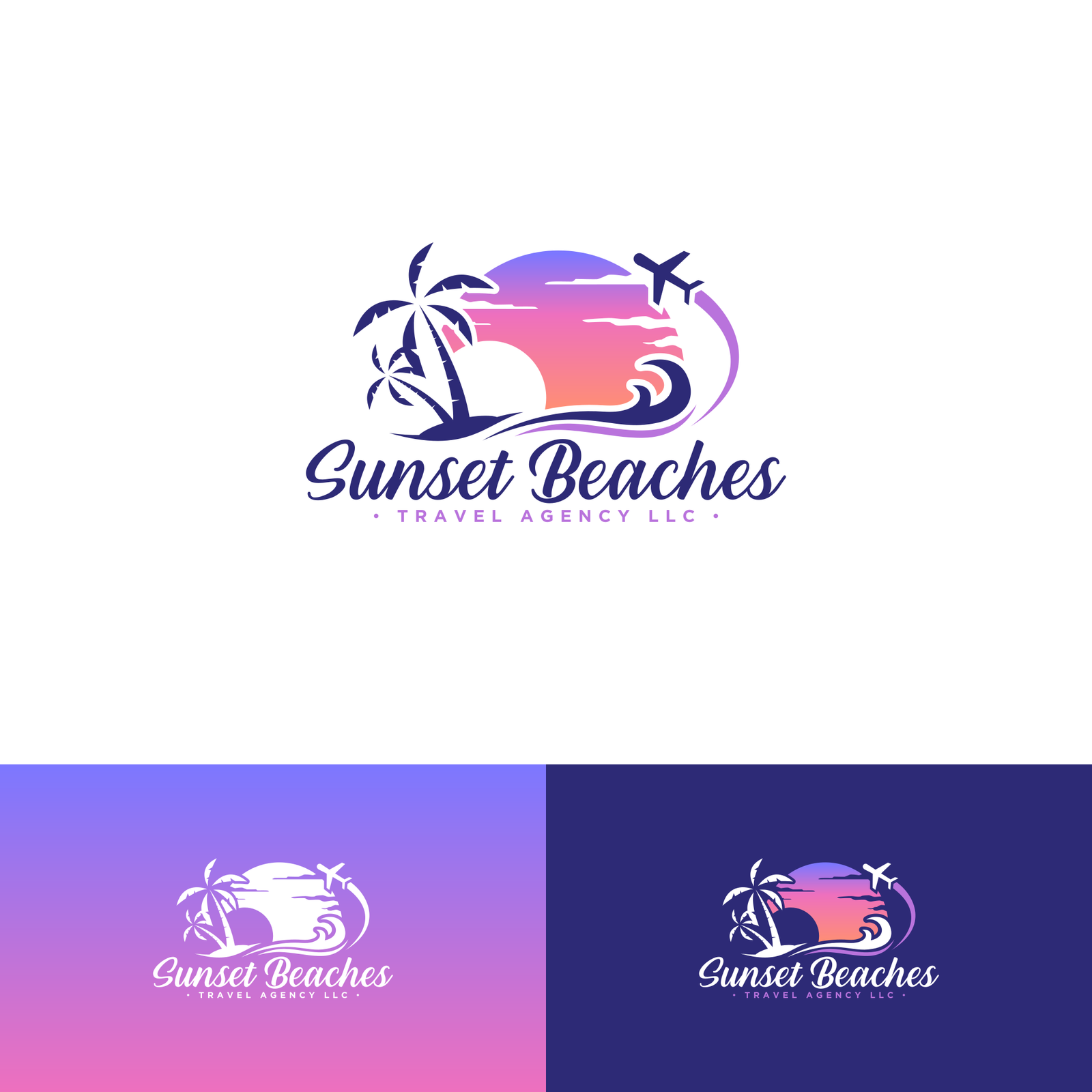 Travel agency,beach resort and company brand logo