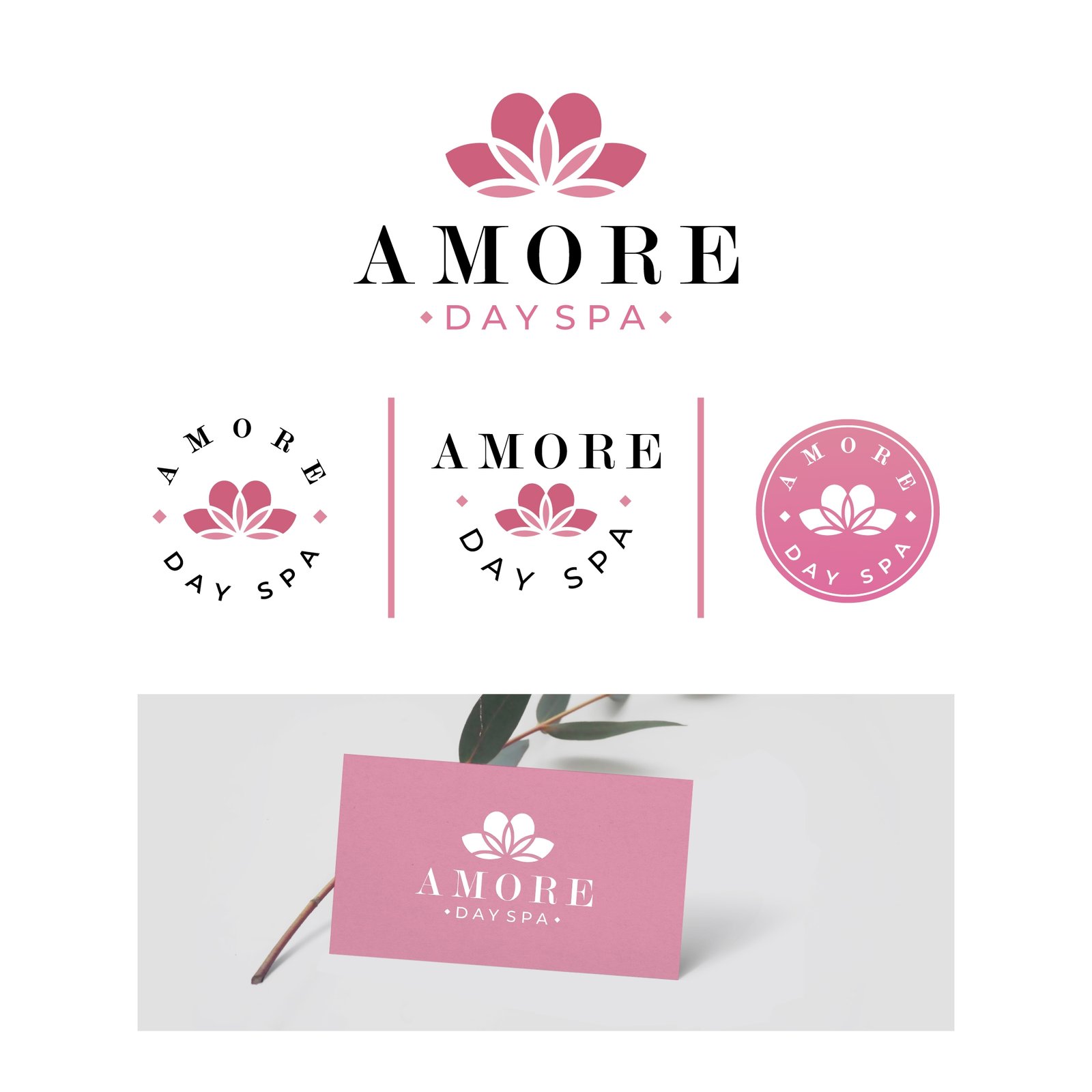 Creative fashion, beauty, cosmetic spa hair salon logo