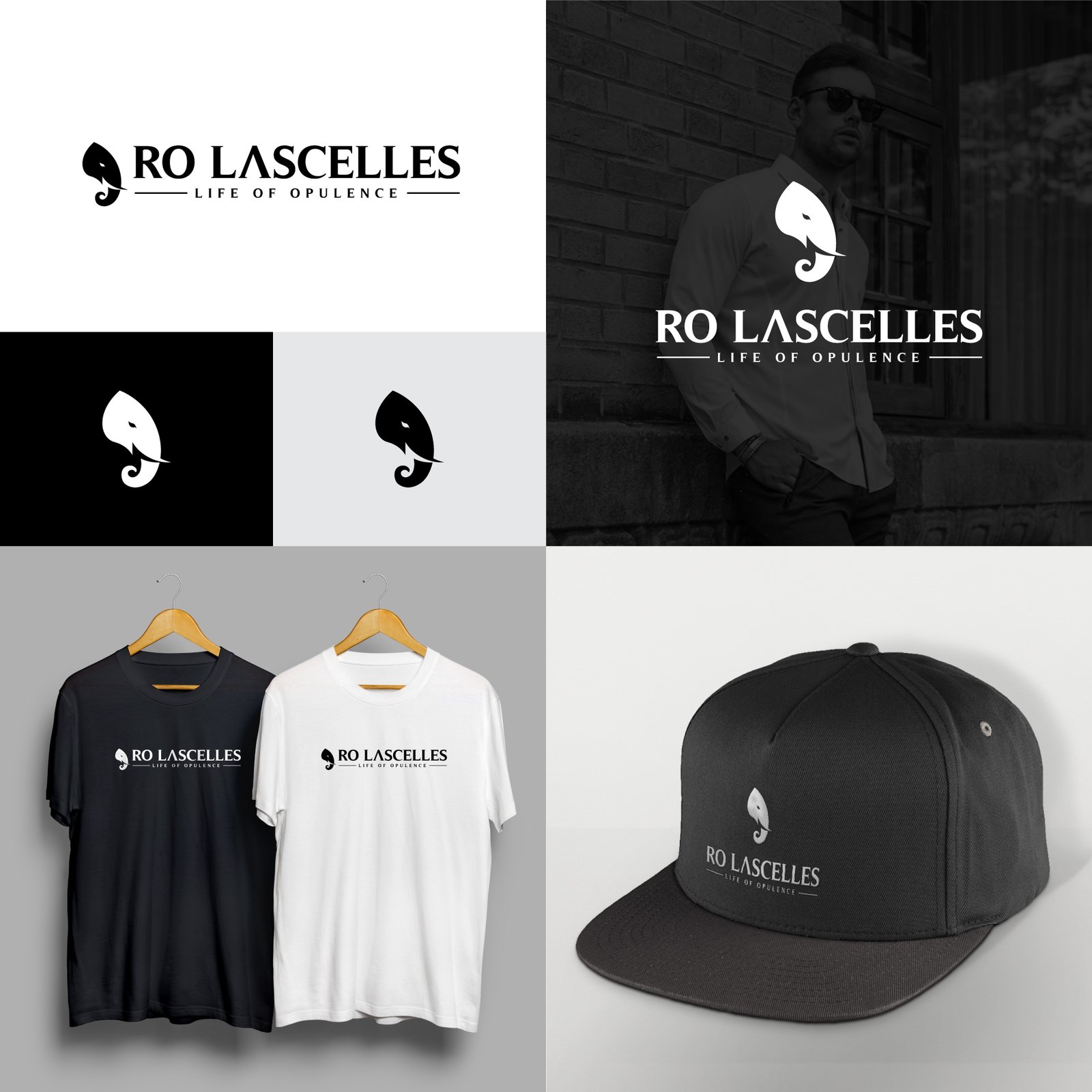 Luxury clothing fashion brand, apparel logo design