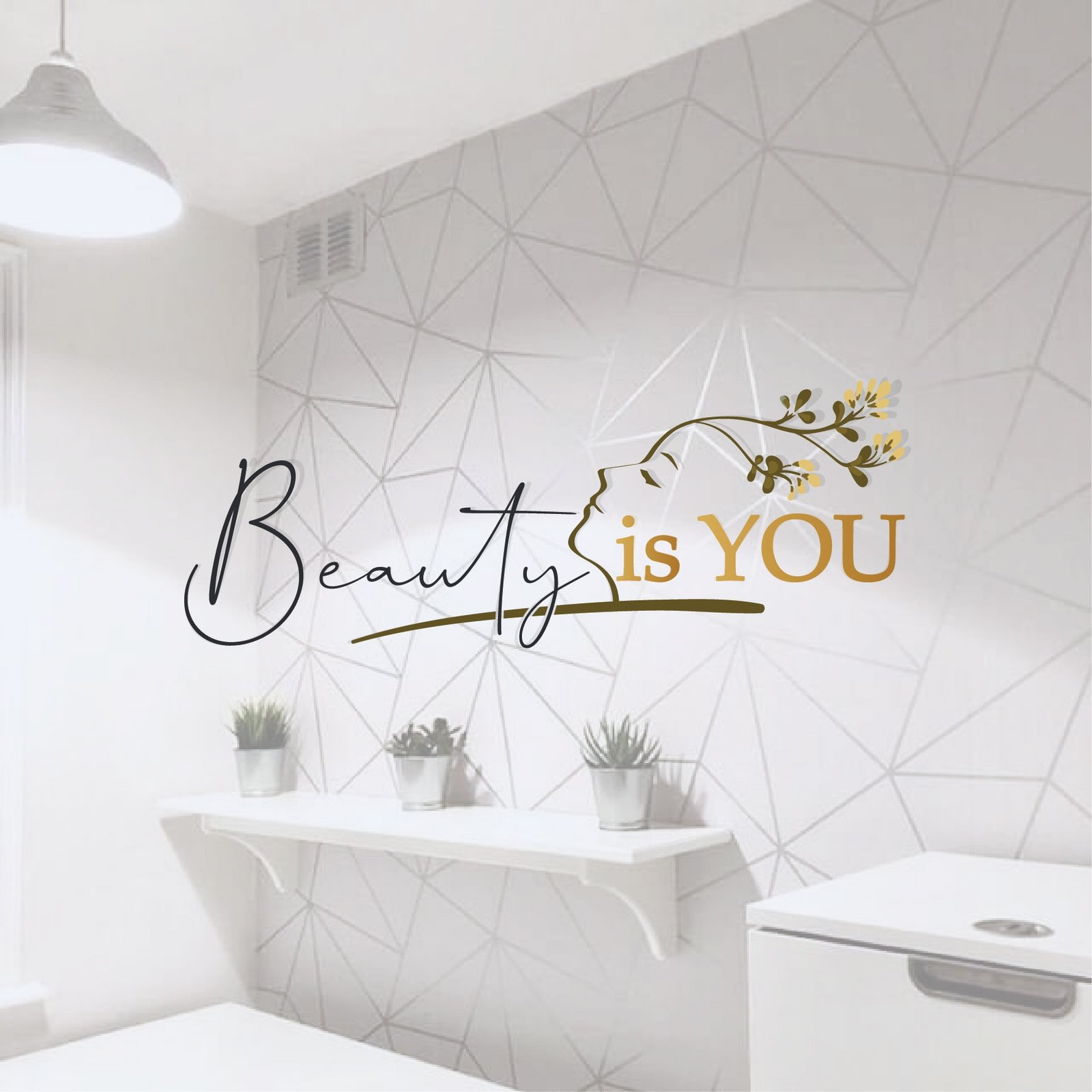 You will get minimal feminine beauty salon skin care cosmetics logo design