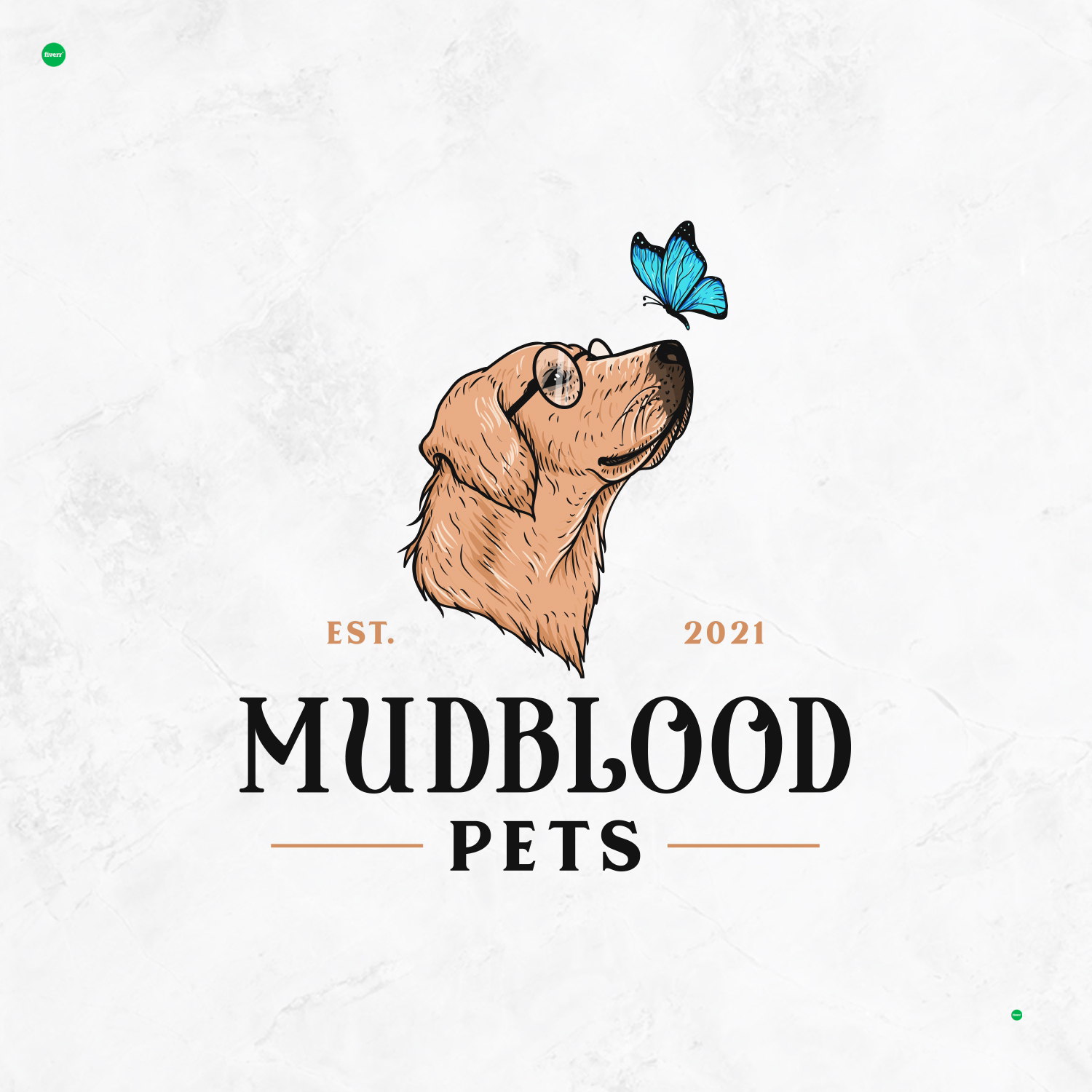 I will design stunning dogs cats pets mascots logo