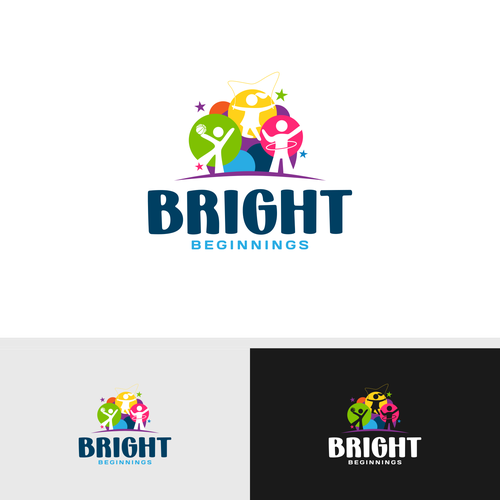 Design daycare, school, university and educational logo