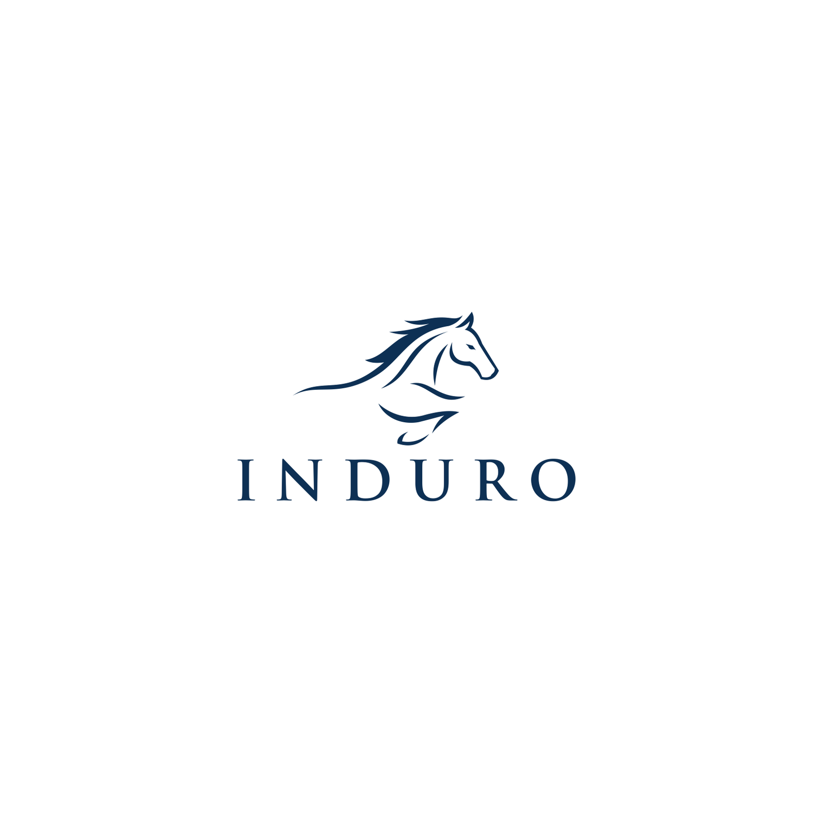 Minimalist custom line horse equine horse business logo