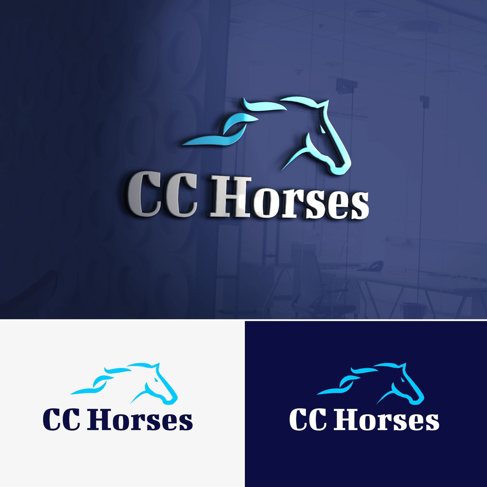 How to  create fascinating equestrian, horse racing business logo