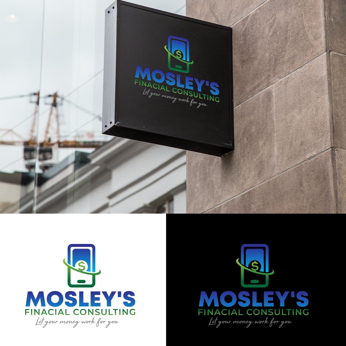 Modern finance marketing consulting business logo