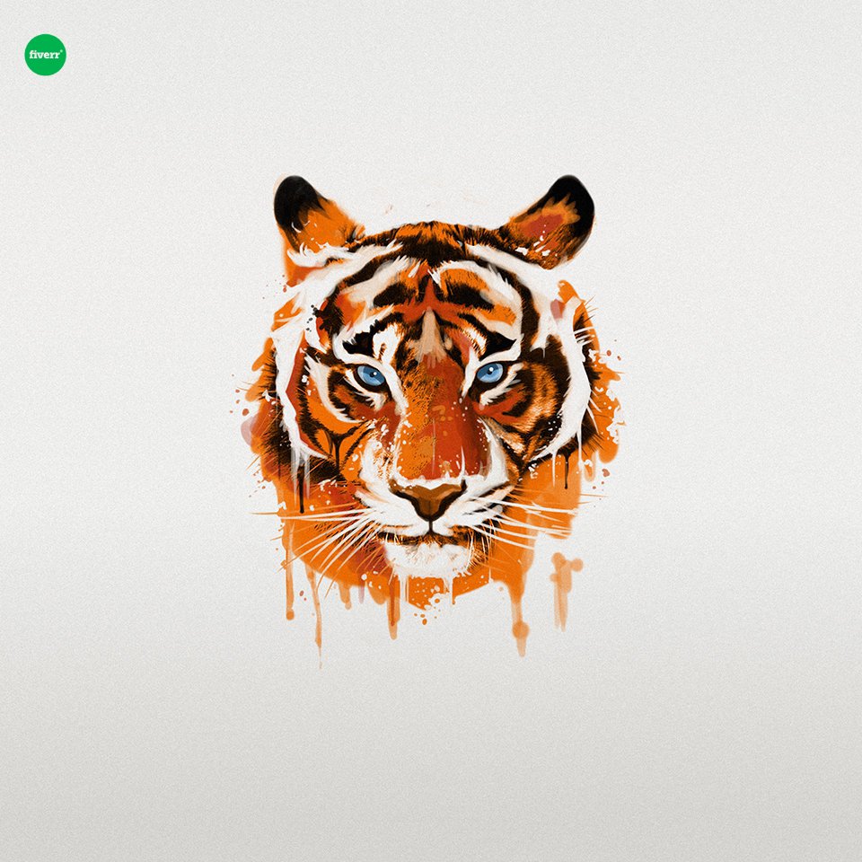 How to make tiger head logo design for your business