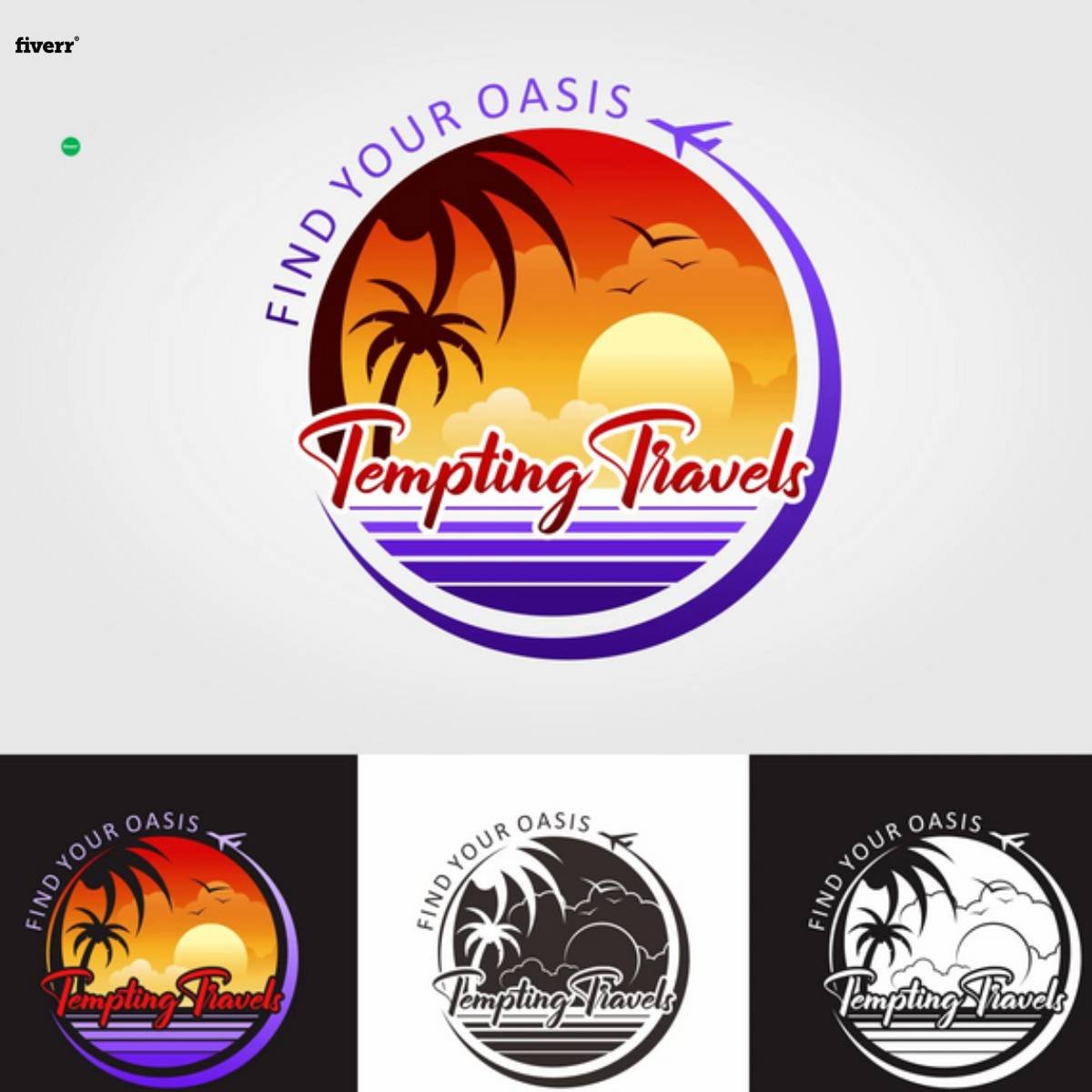 Best travel agency and summer vacation logo