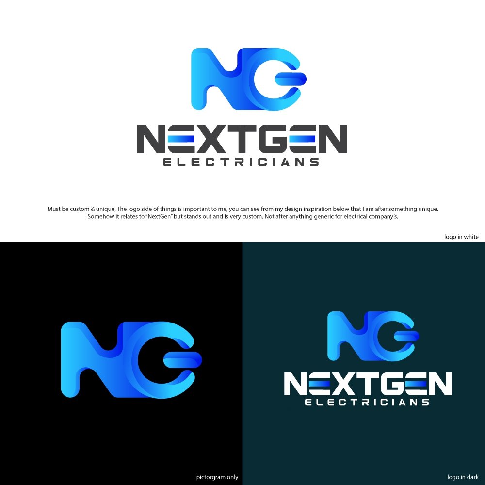 Creative eye catching logo design for electricians services