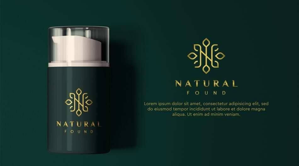 Beauty skin care logo and product label design