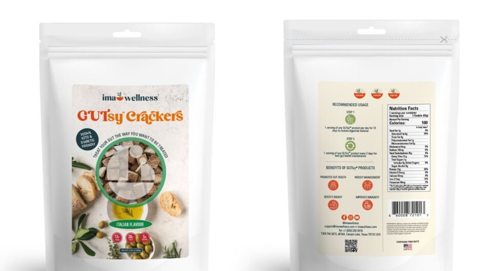 Create a modern food product packaging label design