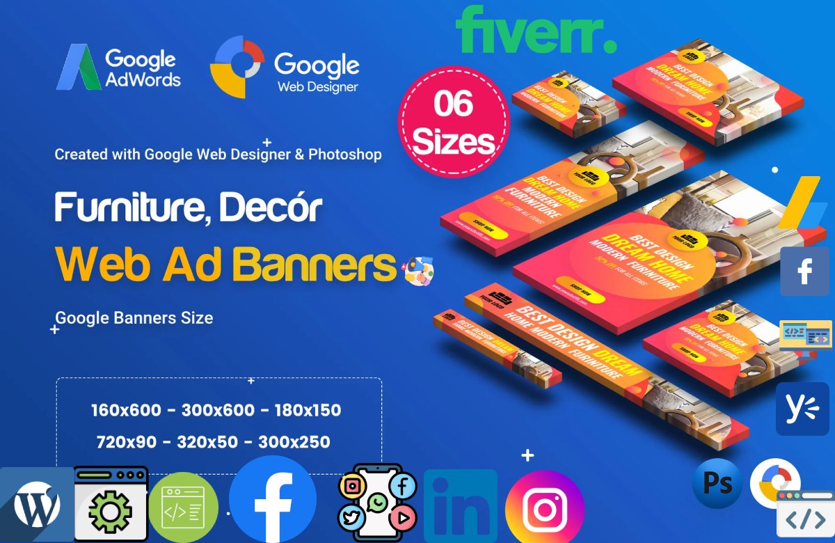 Created google, Facebook display ads, banners flyer design
