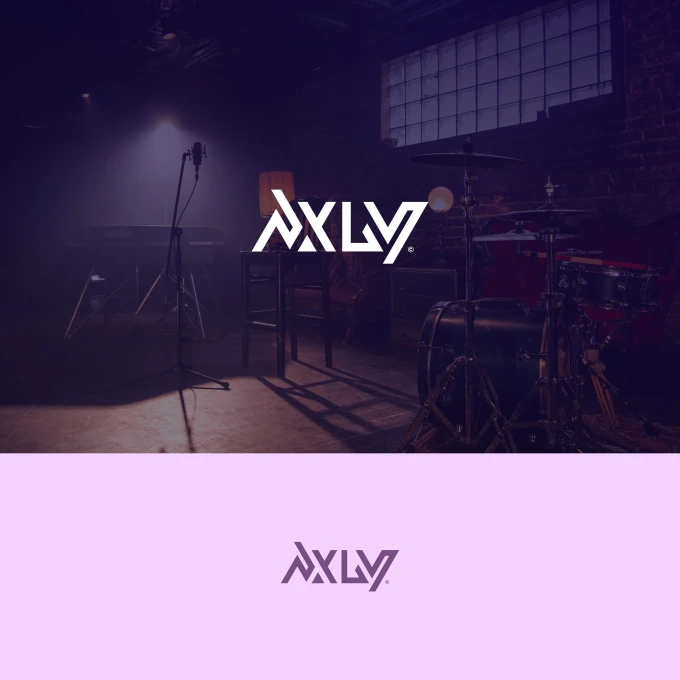 Modern music studio, dj and entertainment logo