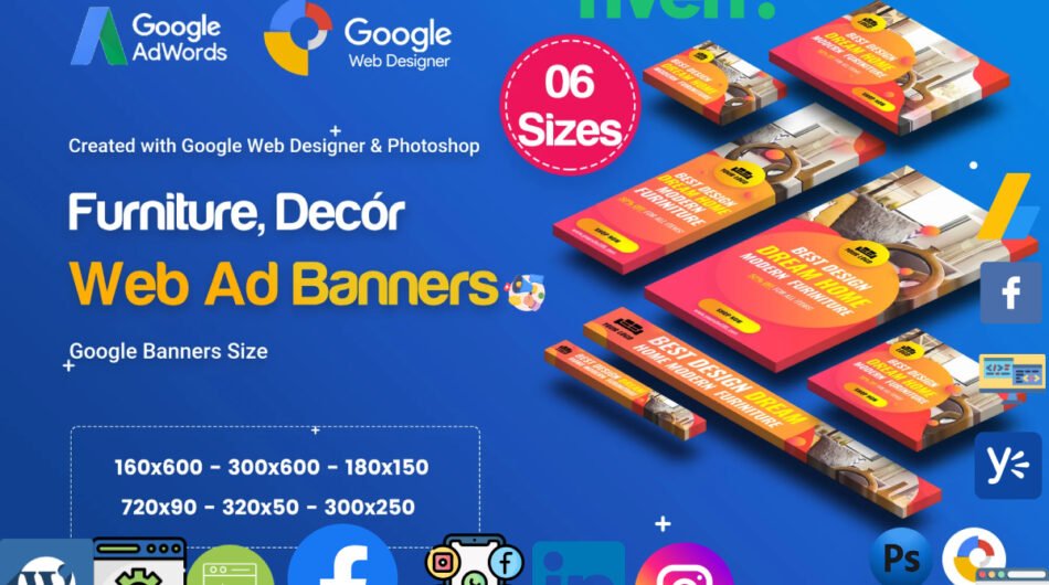 Created google, facebook display ads, banners flyer design