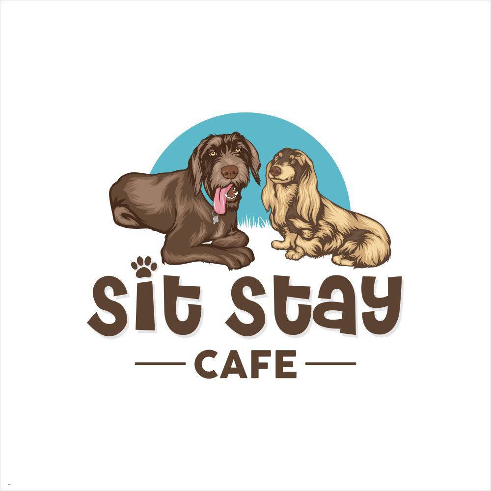 Minimalist pets, cat, dog and animal supply logo design