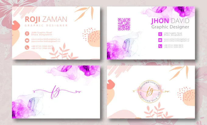 I will design a professional elegant business card design