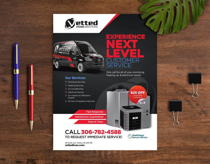 I will design stylish print ready flyer, magazine ad