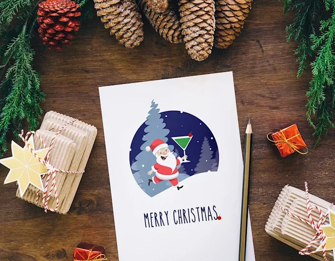 Christmas Greeting Card Vector Images