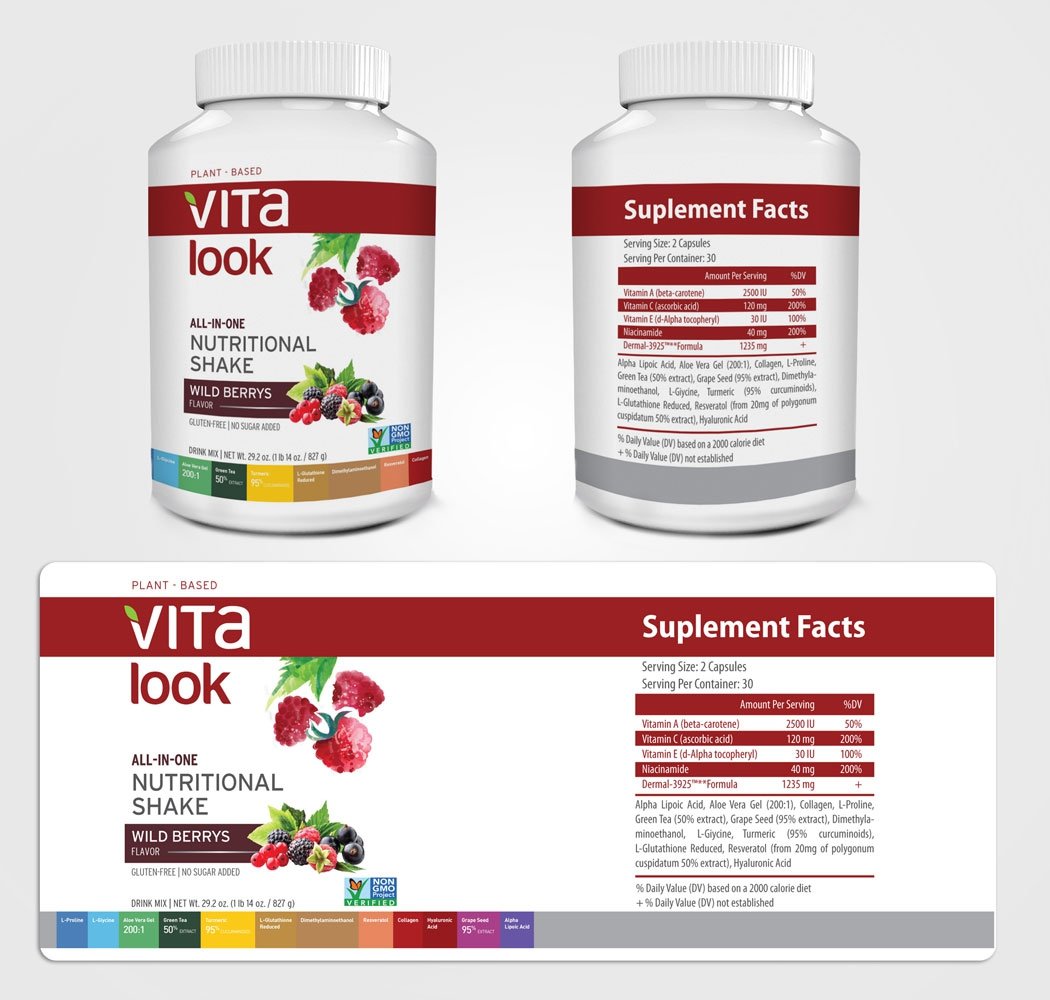 Create a professional supplement label design