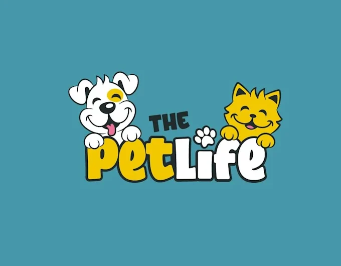 Minimalist pets, cat, dog and animal supply logo design