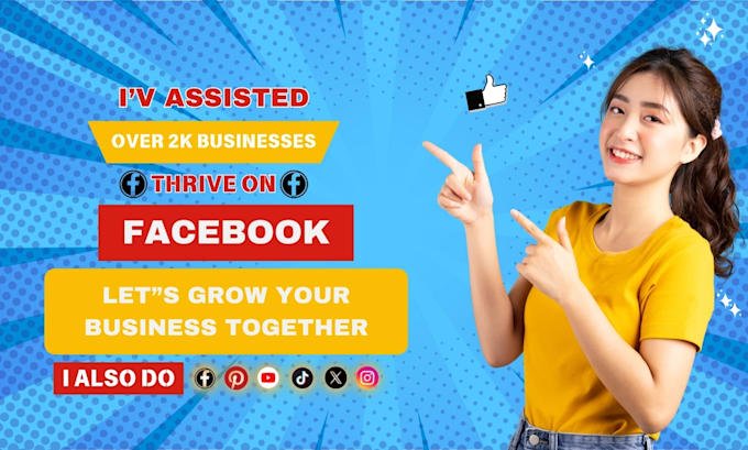 I will all social media accounts and your business pages