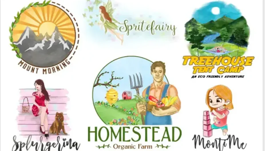 I will design custom hand drawn logo in vintage style illustration