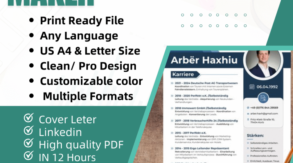 Resume and rewrite your cv as a professional CV maker