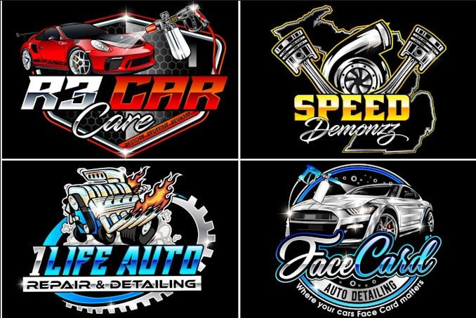 I will design auto detailing automotive car dealership, mobile detailing logo