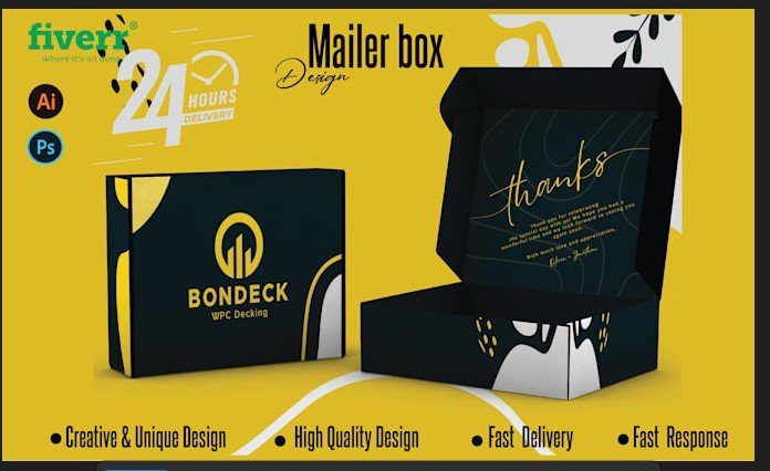 I will create amazon mailer box packaging, product box design