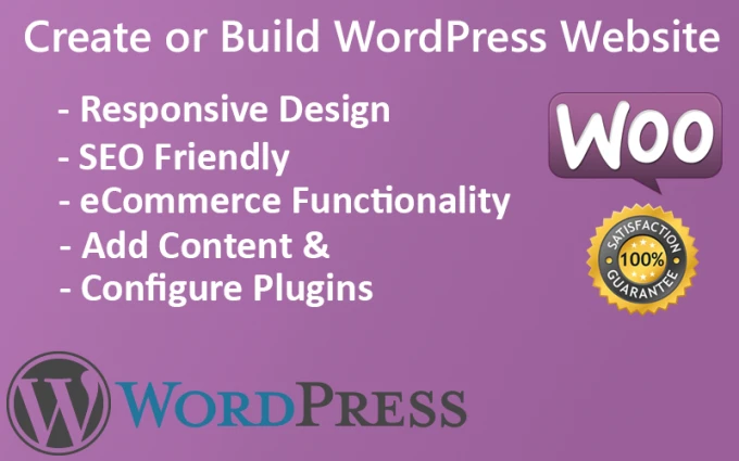 I will create or build a wordpress website