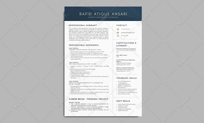 I will be your designer and professional CV maker