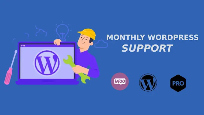 I will do monthly wordpress website maintenance