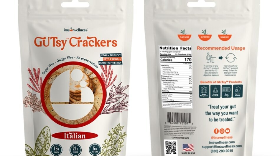 Modern food product packaging label design