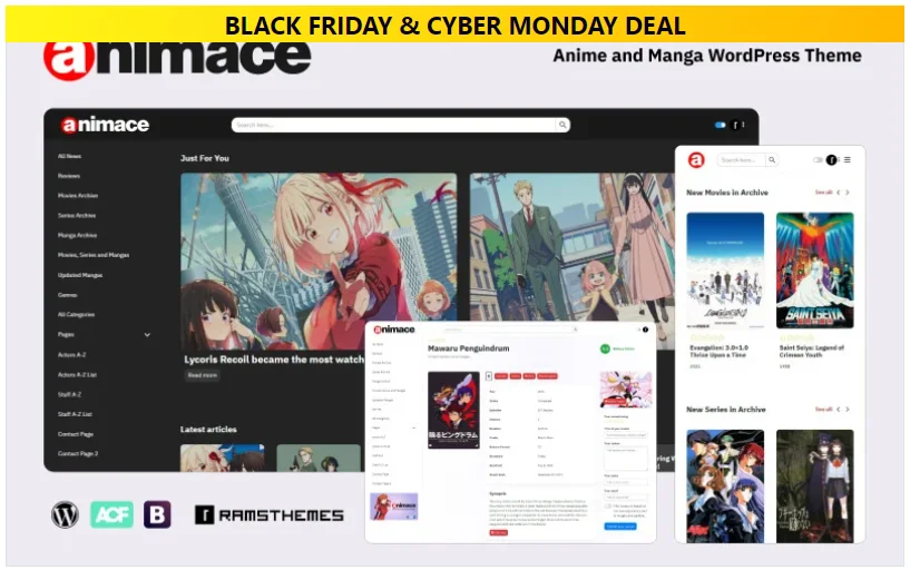 ANIMACE – Anime and Manga WordPress Theme
