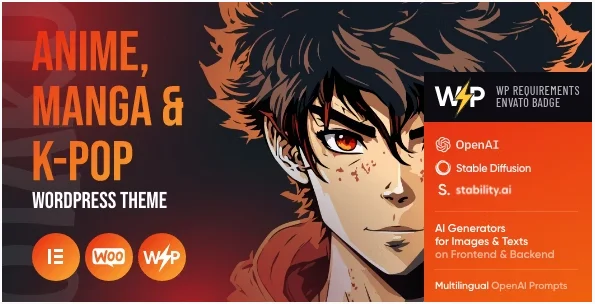 Otaku – Anime, Manga & K-Pop WordPress Theme