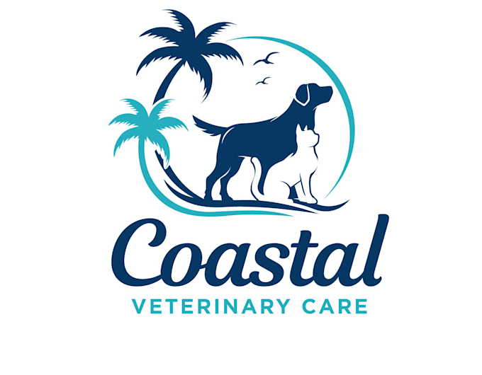 I will do modern animal dog pet care veterinary logo