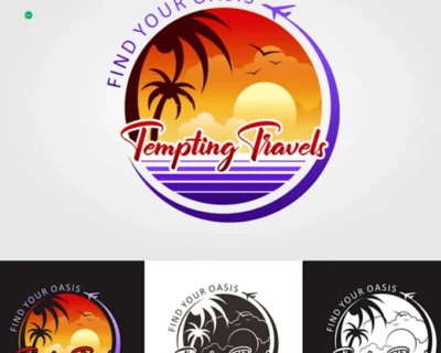 do-travel-agency-tourism-beach-resort-and-vacation-logo