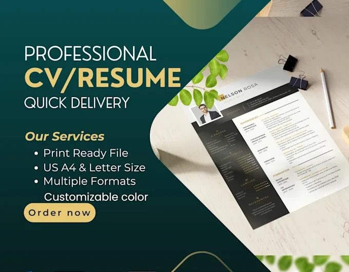 I will design resume and rewrite your cv as a professional CV maker