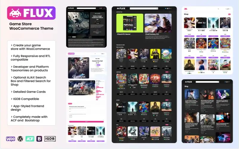FLUX-Game Store WooCommerce Theme