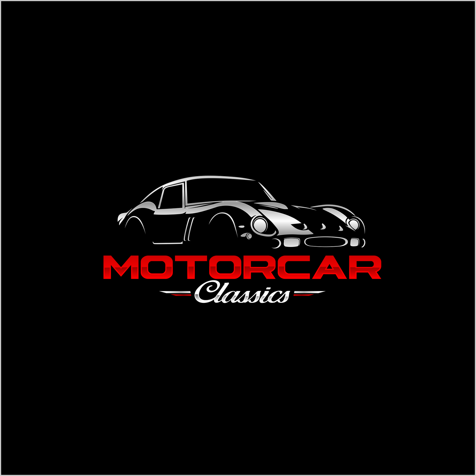 Professional car racing and motorsports logo