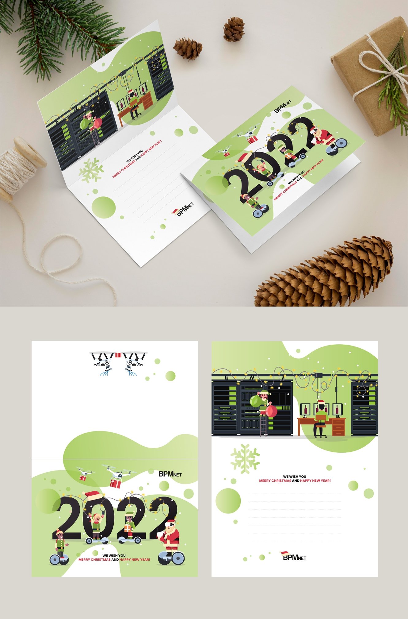 Amazing Christmas, wedding, birthday invitation card design