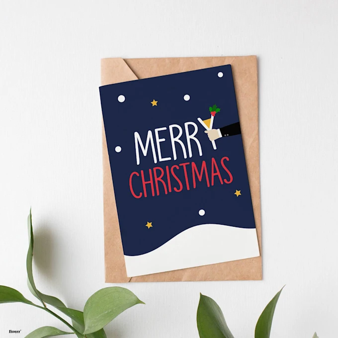 I will design amazing christmas, greeting or holiday card