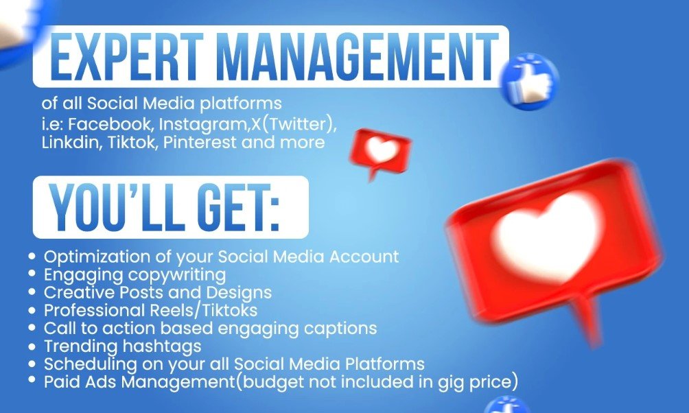 I will create and set up facebook business page, instagram, and all social media accounts