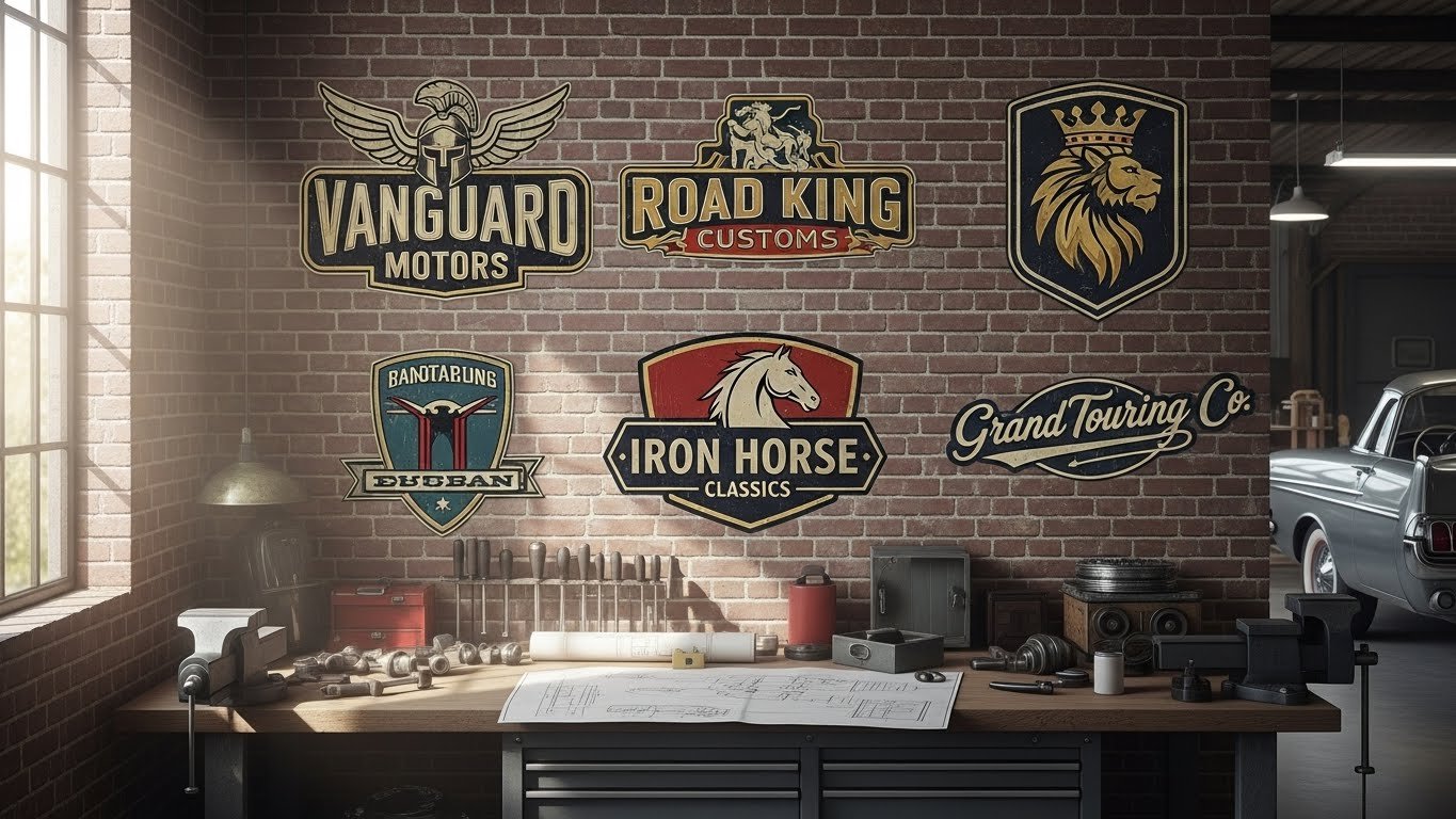 I well Vintage Automotive & Car Logo Design Custom Classic Car Branding