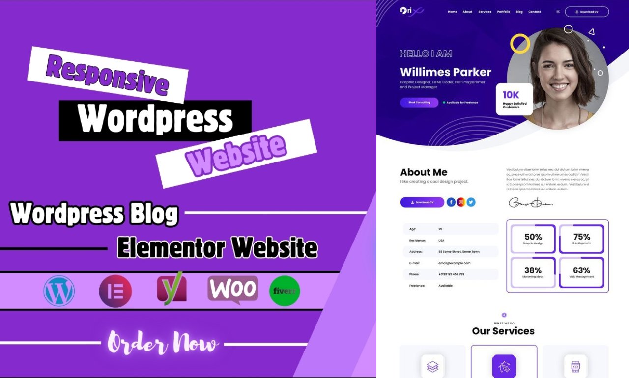 🔥 I will provide responsive WordPress website design or blog redesign